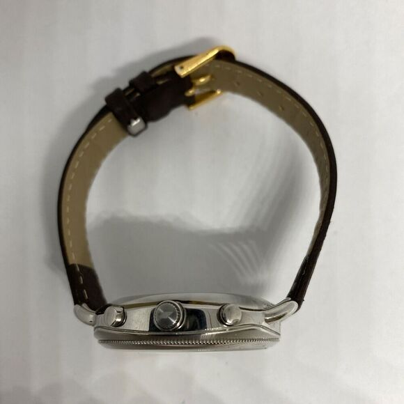 Fossil FTW1202 Women's Brown Leather Silver Analog Dial Hybrid Smartwatch CM536 - Picture 8 of 12